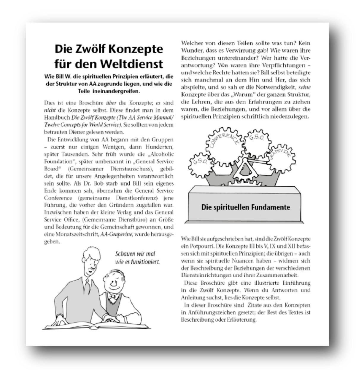 Die Zwölf Konzepte für den Weltdienst illustriert