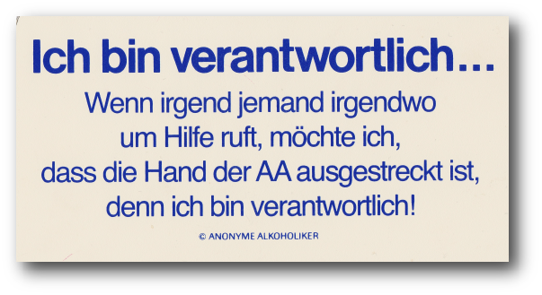 Tischaufsteller „Ich bin verantwortlich ..."