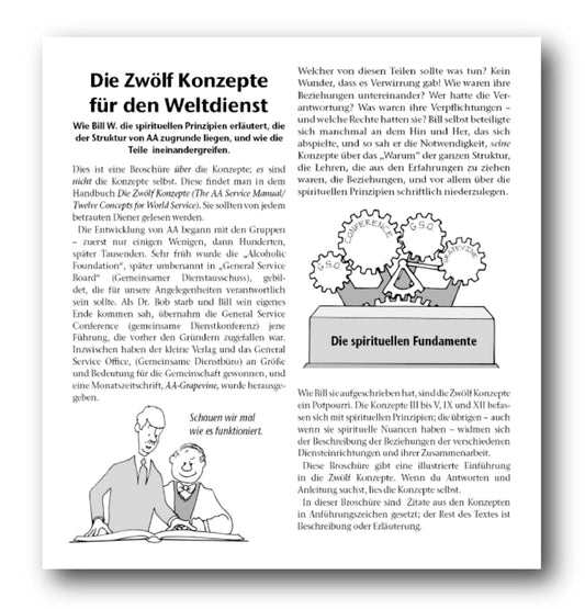 Die Zwölf Konzepte für den Weltdienst illustriert