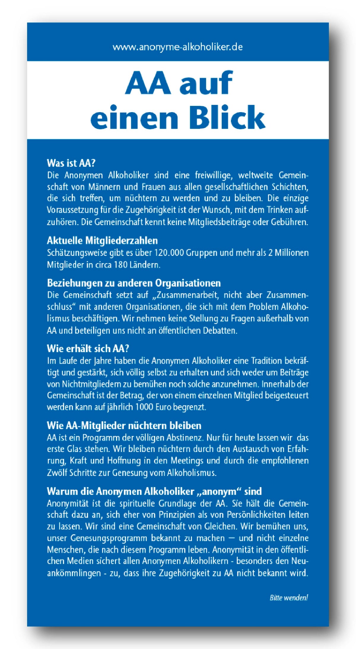 AA auf einen Blick
