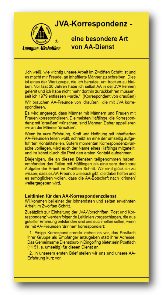 JVA-Korrespondenz