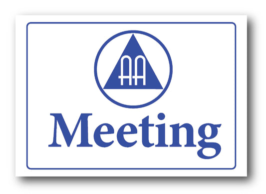 Schild: AA-Meeting
