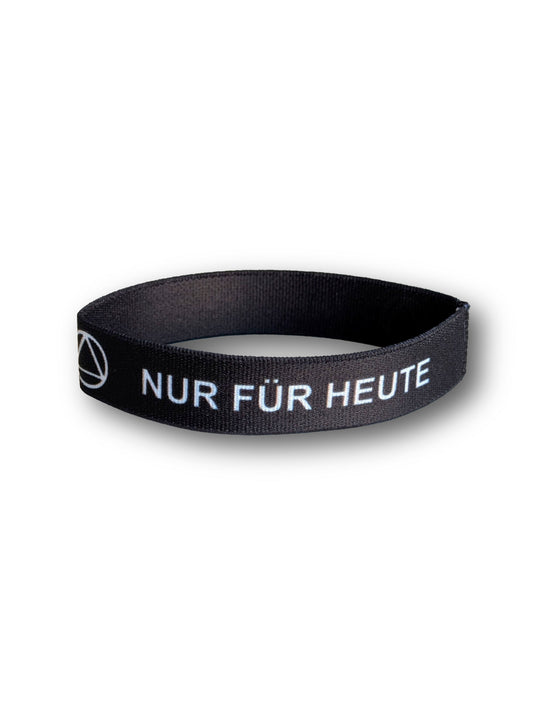 „Nur für Heute" Armband in Schwarz 50 Stück