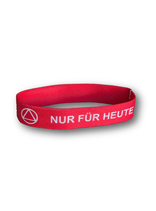 „Nur für Heute" Armband in Rot 50 Stück